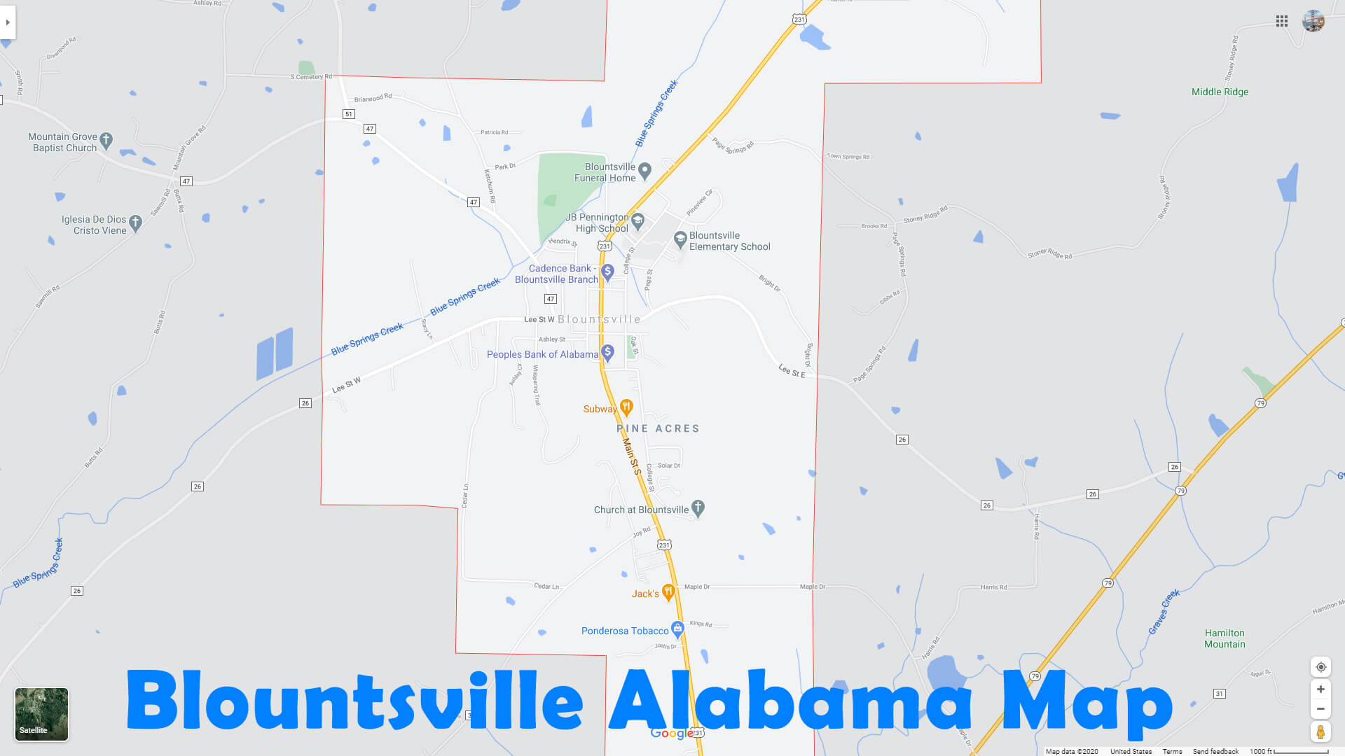Blountsville Alabama carte